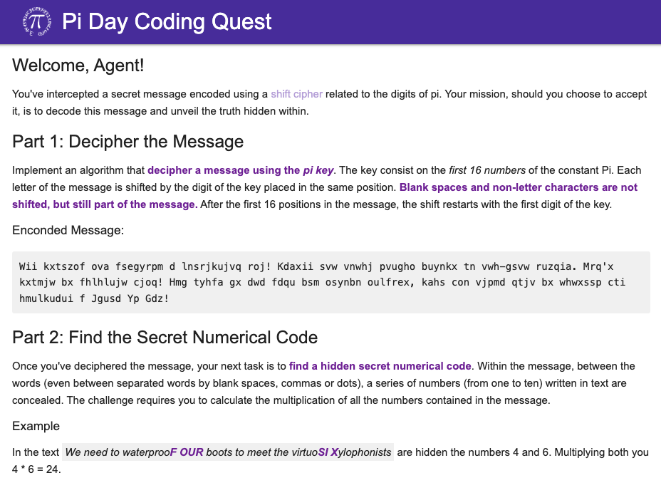 Pi Coding Quest website